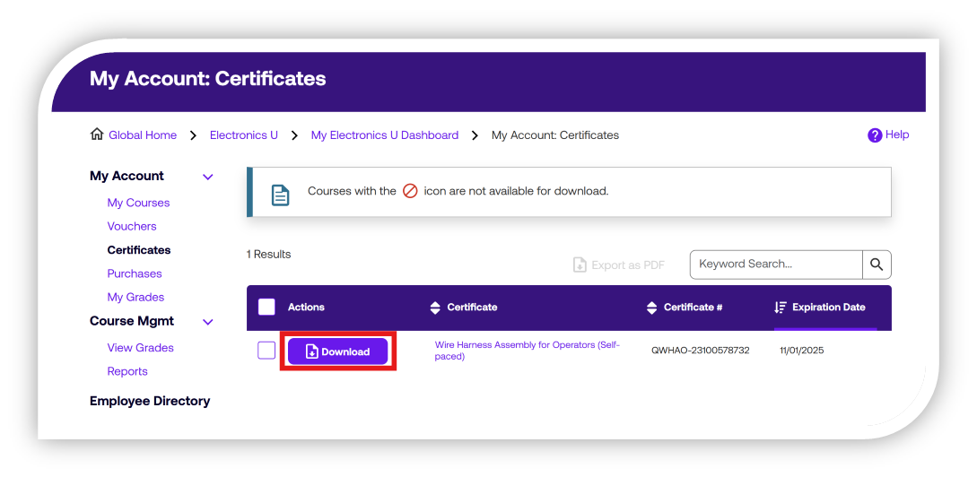 How to Access Certificates - Students